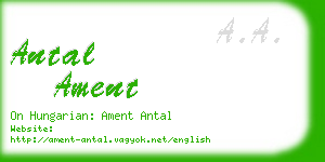 antal ament business card